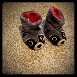 Acorn Toddler Racoon Slippers 4 5 6 12-18 mo